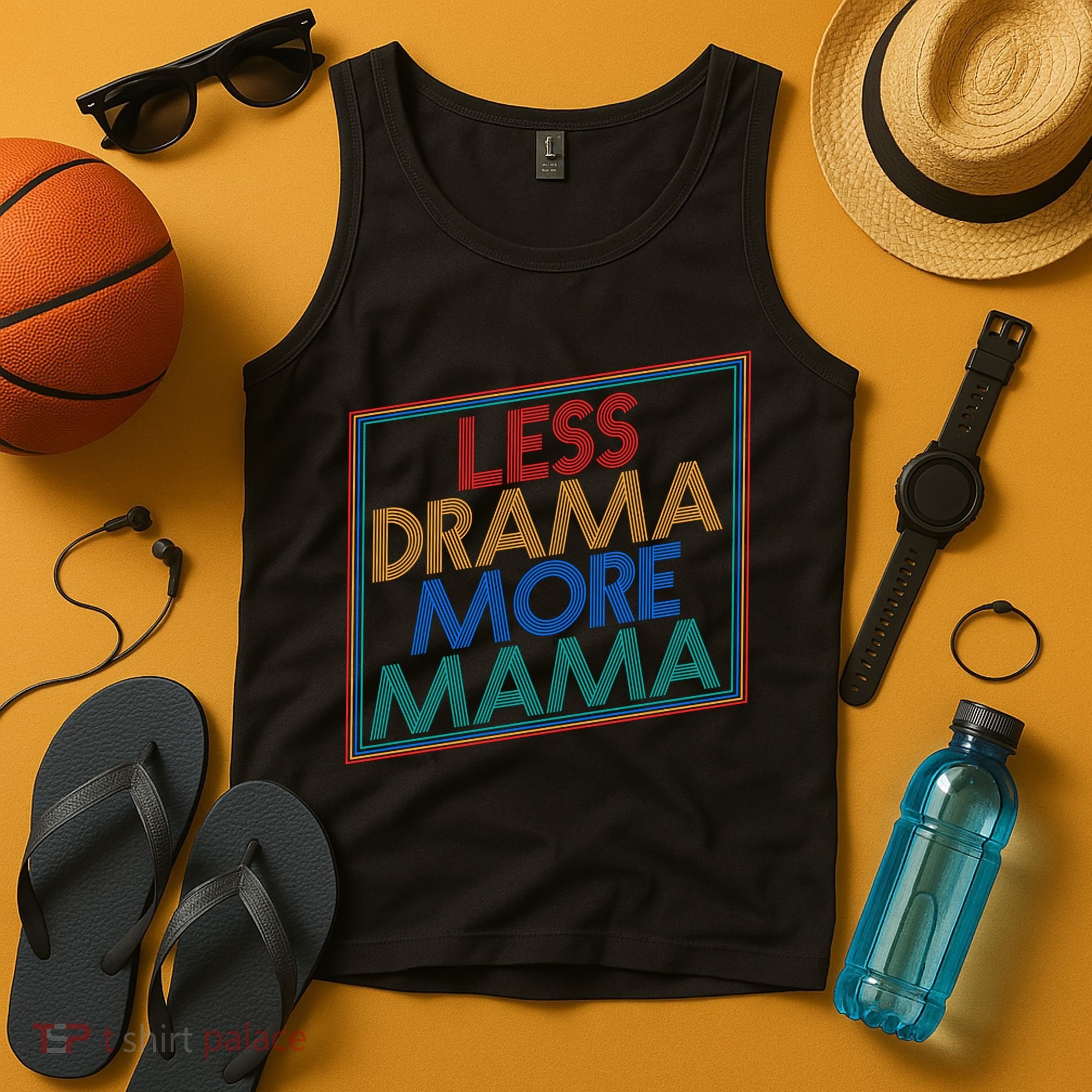 Retro Styled Less Drama More Mama Tank Top