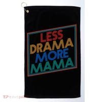 Retro Styled Less Drama More Mama Golf Towel thumb 0
