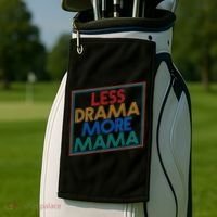 Retro Styled Less Drama More Mama Golf Towel thumb 2
