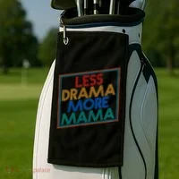 Retro Styled Less Drama More Mama Golf Towel thumb 2