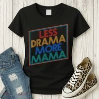 Retro Styled Less Drama More Mama Women's T-Shirt thumb 3