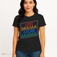 Retro Styled Less Drama More Mama Women's T-Shirt thumb 4