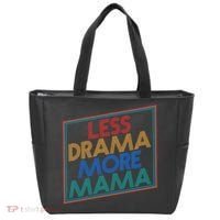 Retro Styled Less Drama More Mama Tote Bag thumb 0