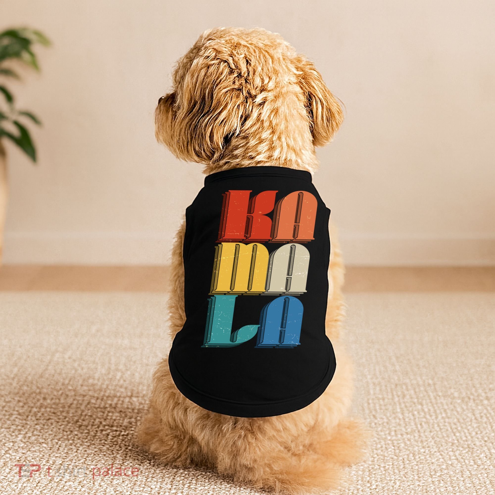 Retro Styled Text Kamala Harris Doggie Tank