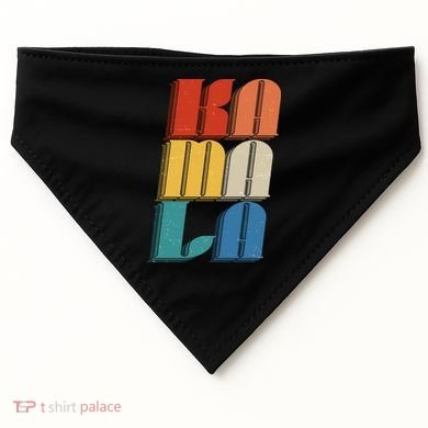 Retro Styled Text Kamala Harris USA-Made Doggie Bandana