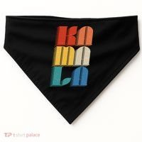 Retro Styled Text Kamala Harris USA-Made Doggie Bandana thumb 0