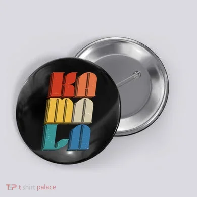 Retro Styled Text Kamala Harris Button