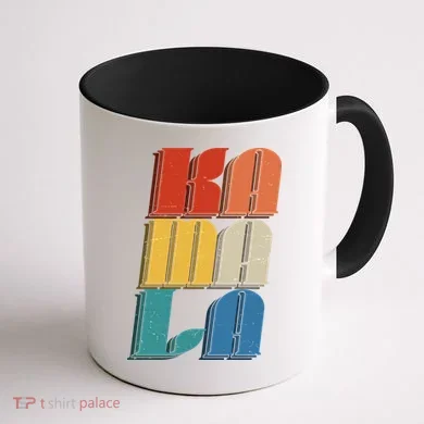 Retro Styled Text Kamala Harris Coffee Mug back
