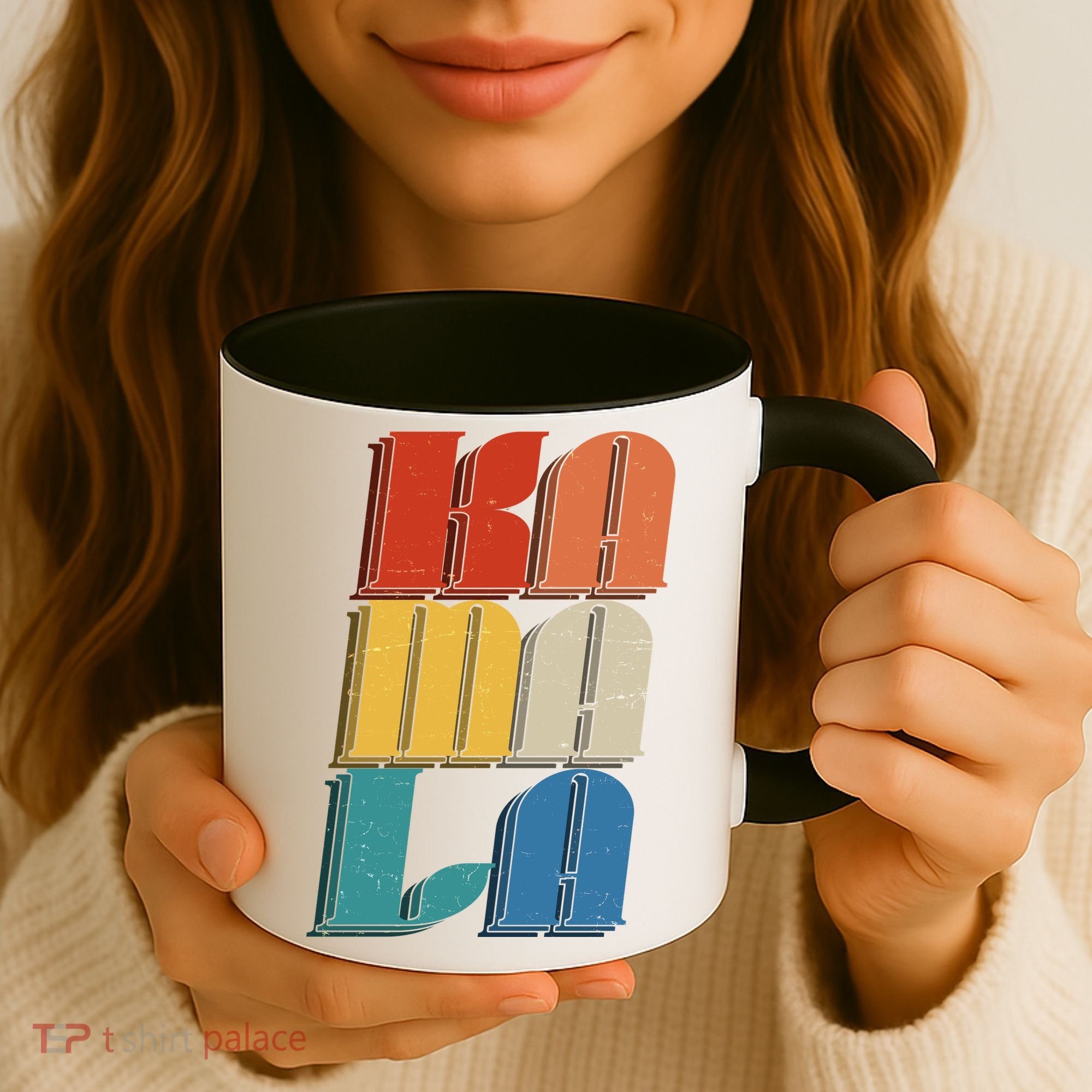 Retro Styled Text Kamala Harris Coffee Mug