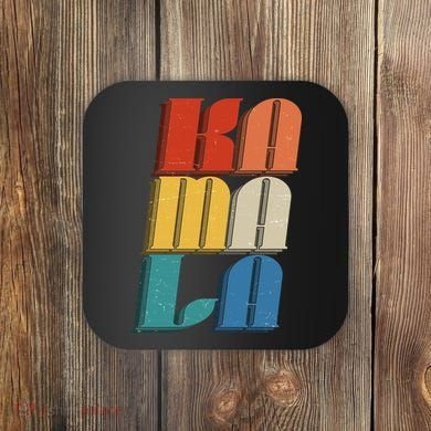 Retro Styled Text Kamala Harris Coaster