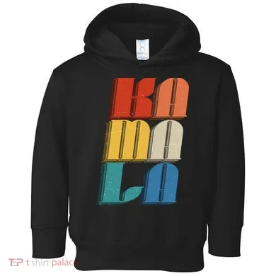 Retro Styled Text Kamala Harris Toddler Hoodie