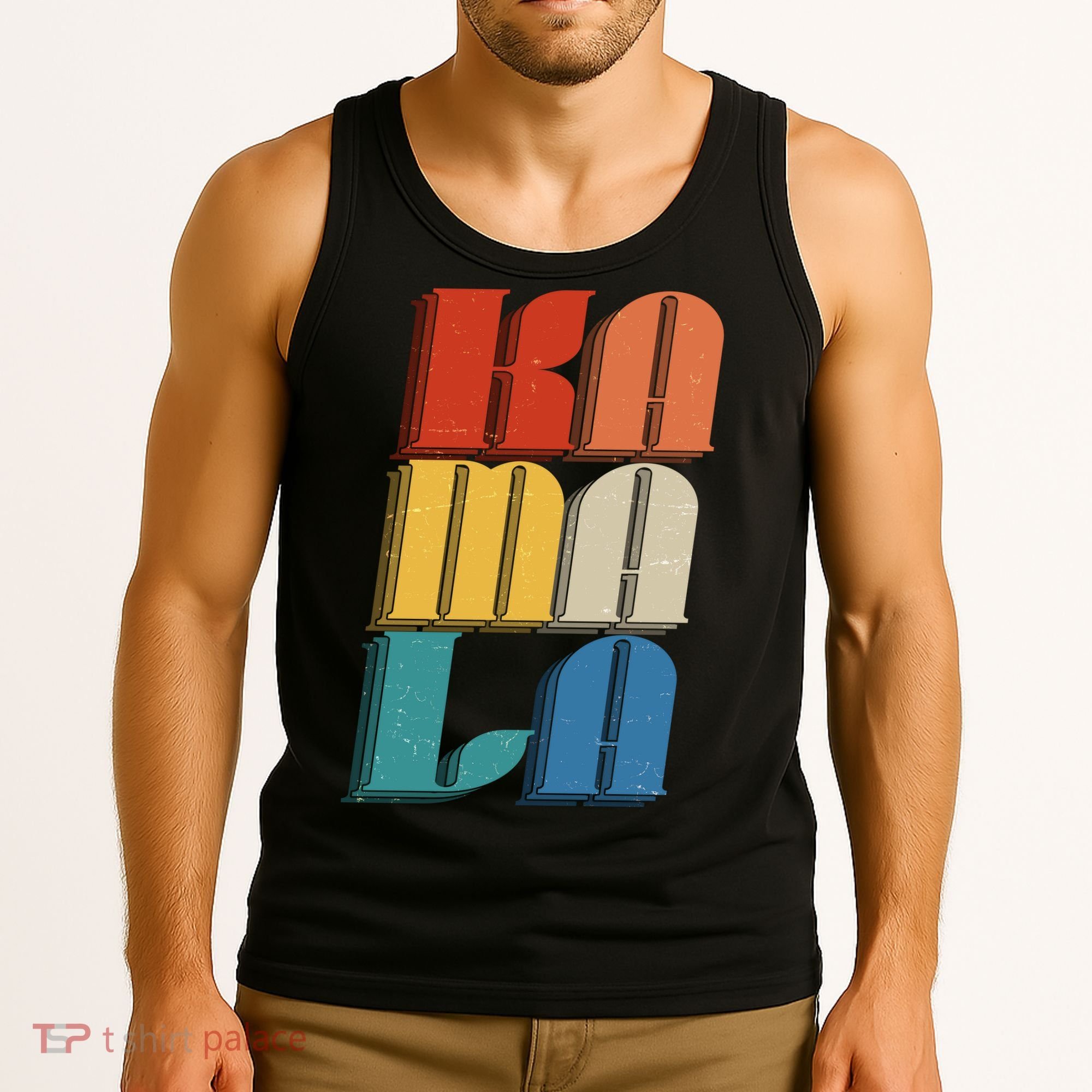 Retro Styled Text Kamala Harris Tank Top