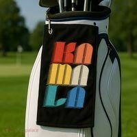 Retro Styled Text Kamala Harris Golf Towel thumb 2