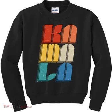 Retro Styled Text Kamala Harris Kids Sweatshirt