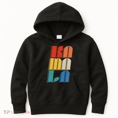 Retro Styled Text Kamala Harris Kids Hoodie
