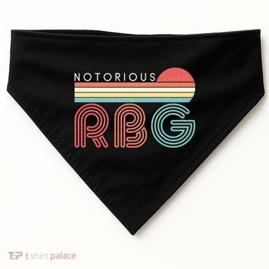 Retro Sun Notorious RBG Ruth Bader Ginsburg Tribute USA-Made Doggie Bandana