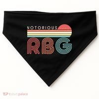 Retro Sun Notorious RBG Ruth Bader Ginsburg Tribute USA-Made Doggie Bandana thumb 0