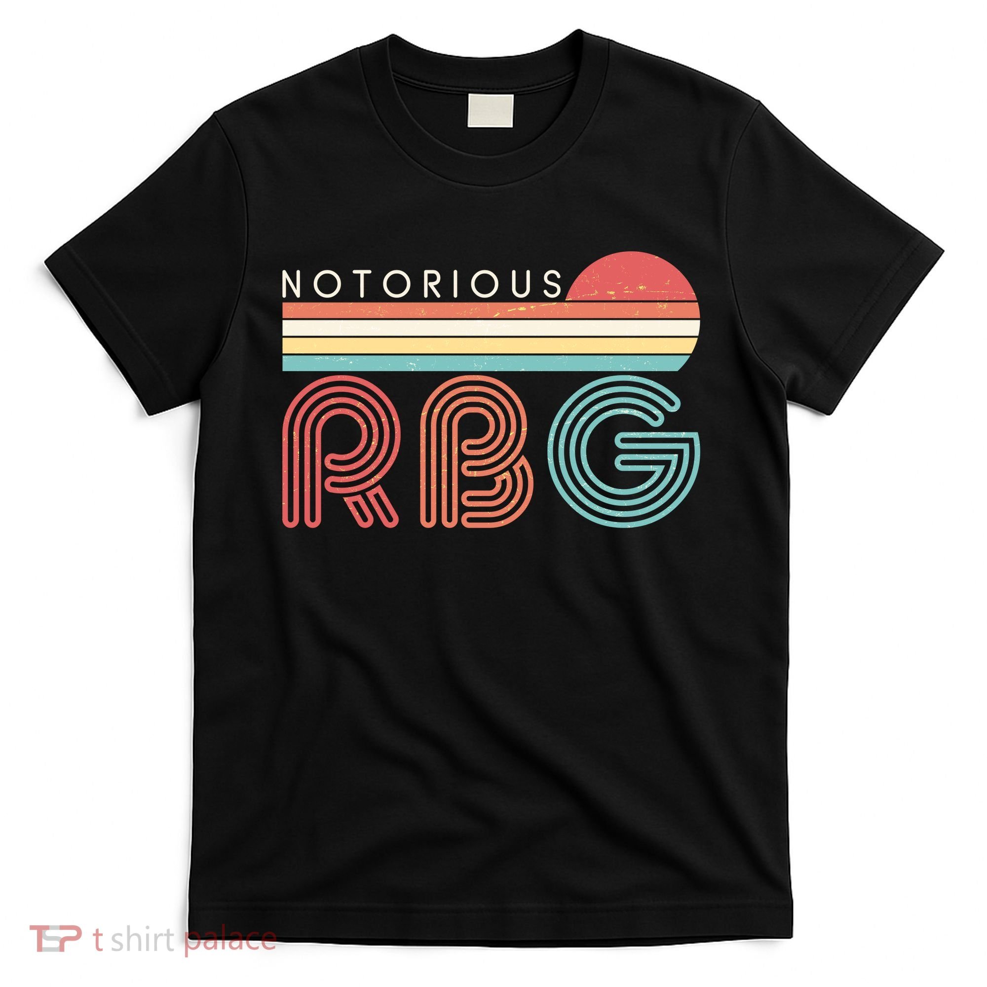 Retro Sun Notorious RBG Ruth Bader Ginsburg Tribute T-Shirt