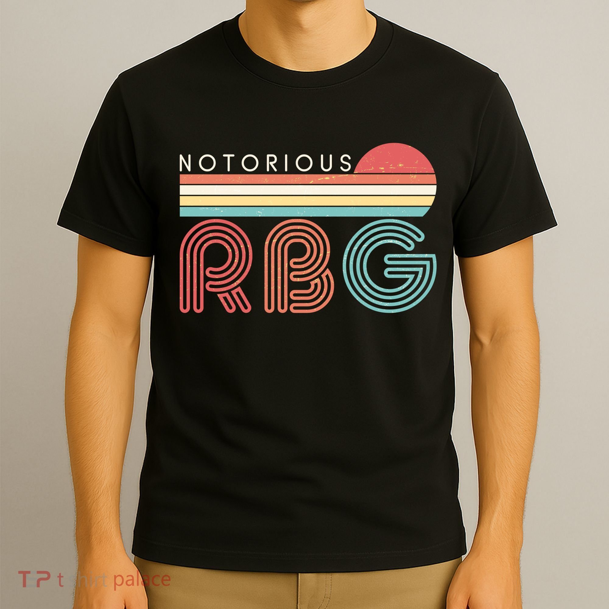 Retro Sun Notorious RBG Ruth Bader Ginsburg Tribute T-Shirt