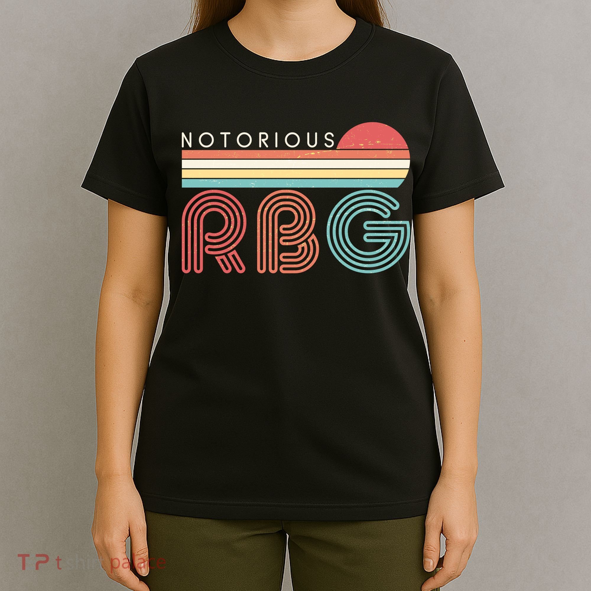 Retro Sun Notorious RBG Ruth Bader Ginsburg Tribute T-Shirt