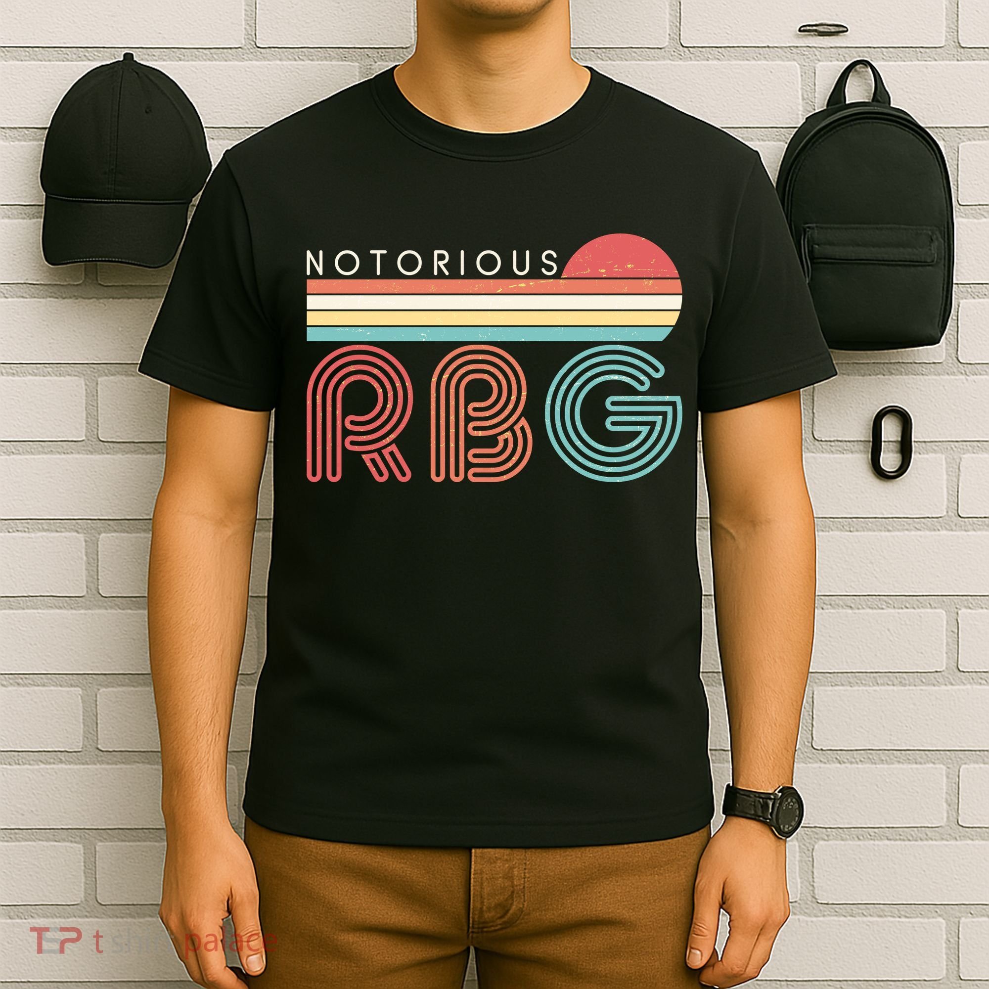 Retro Sun Notorious RBG Ruth Bader Ginsburg Tribute T-Shirt