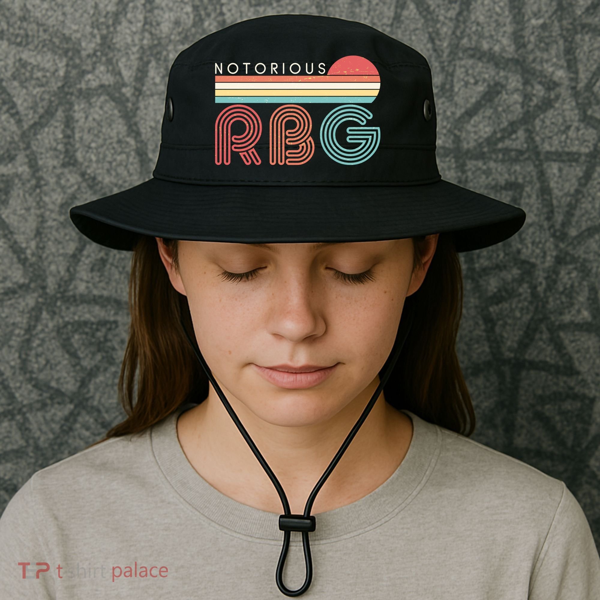 Retro Sun Notorious RBG Ruth Bader Ginsburg Tribute Bucket Hat