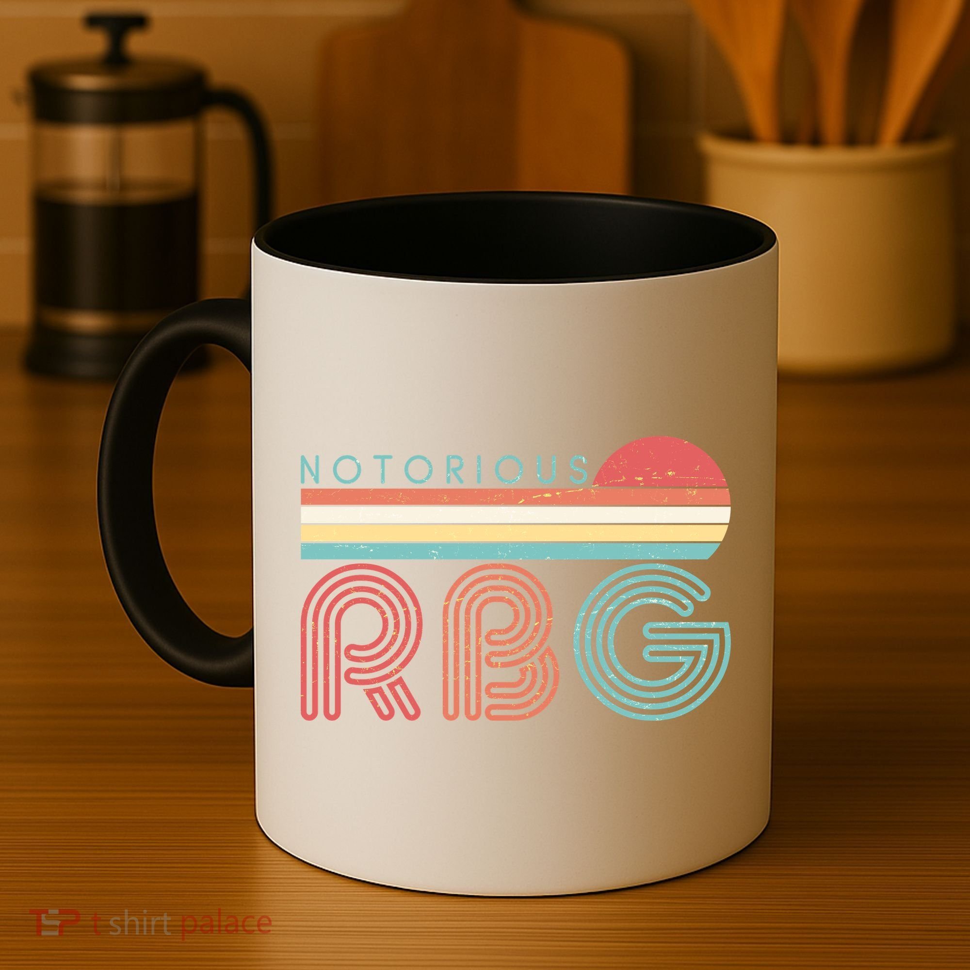 Retro Sun Notorious RBG Ruth Bader Ginsburg Tribute Coffee Mug