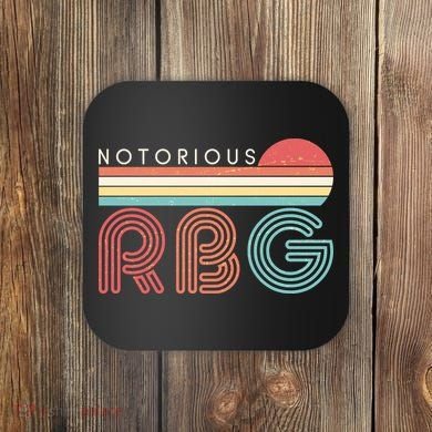 Retro Sun Notorious RBG Ruth Bader Ginsburg Tribute Coaster