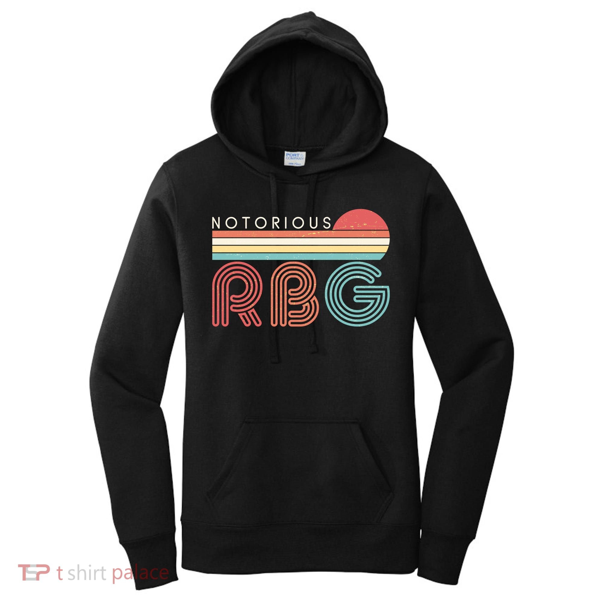 Retro Sun Notorious RBG Ruth Bader Ginsburg Tribute Women's Hoodie