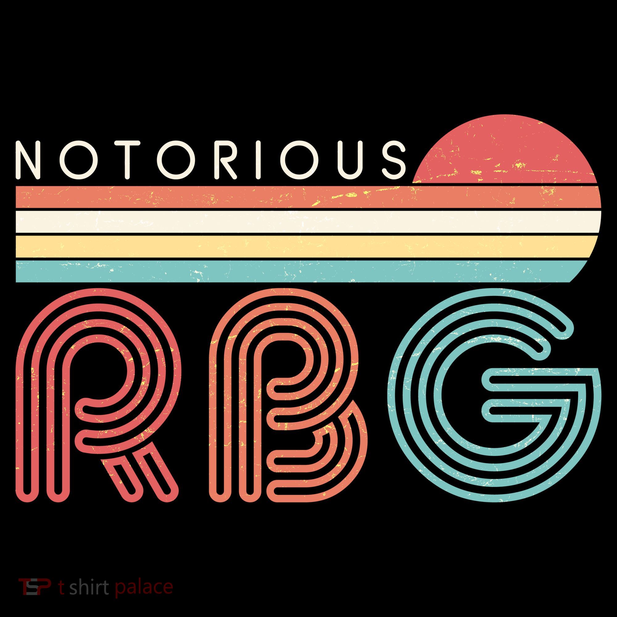 Retro Sun Notorious RBG Ruth Bader Ginsburg Tribute Women's Hoodie