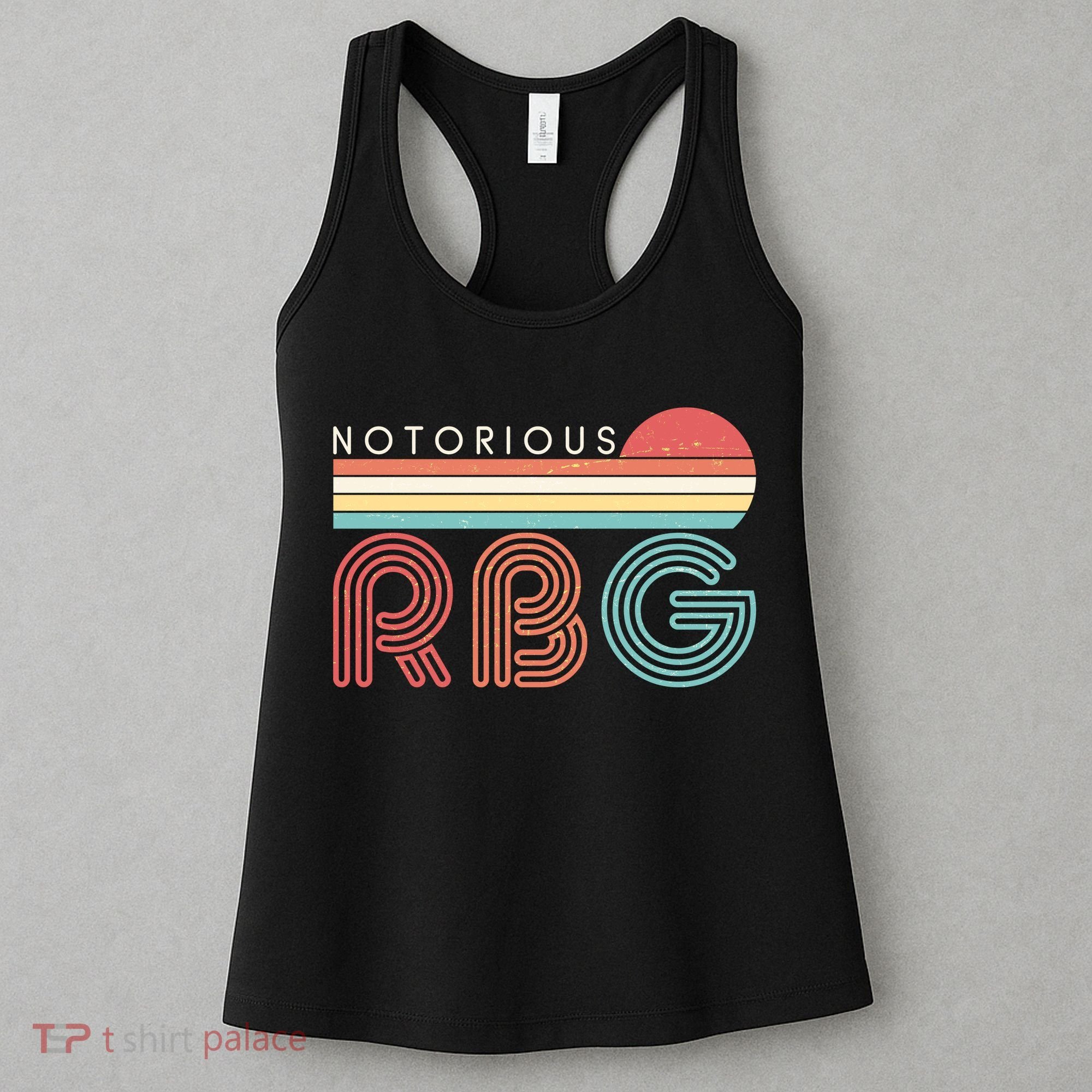 Retro Sun Notorious RBG Ruth Bader Ginsburg Tribute Women's Tank Top