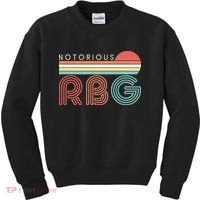 Retro Sun Notorious RBG Ruth Bader Ginsburg Tribute Kids Sweatshirt thumb 0