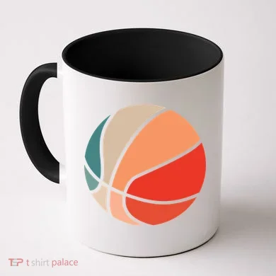 Retro Sunset Basketball Coffee Mug