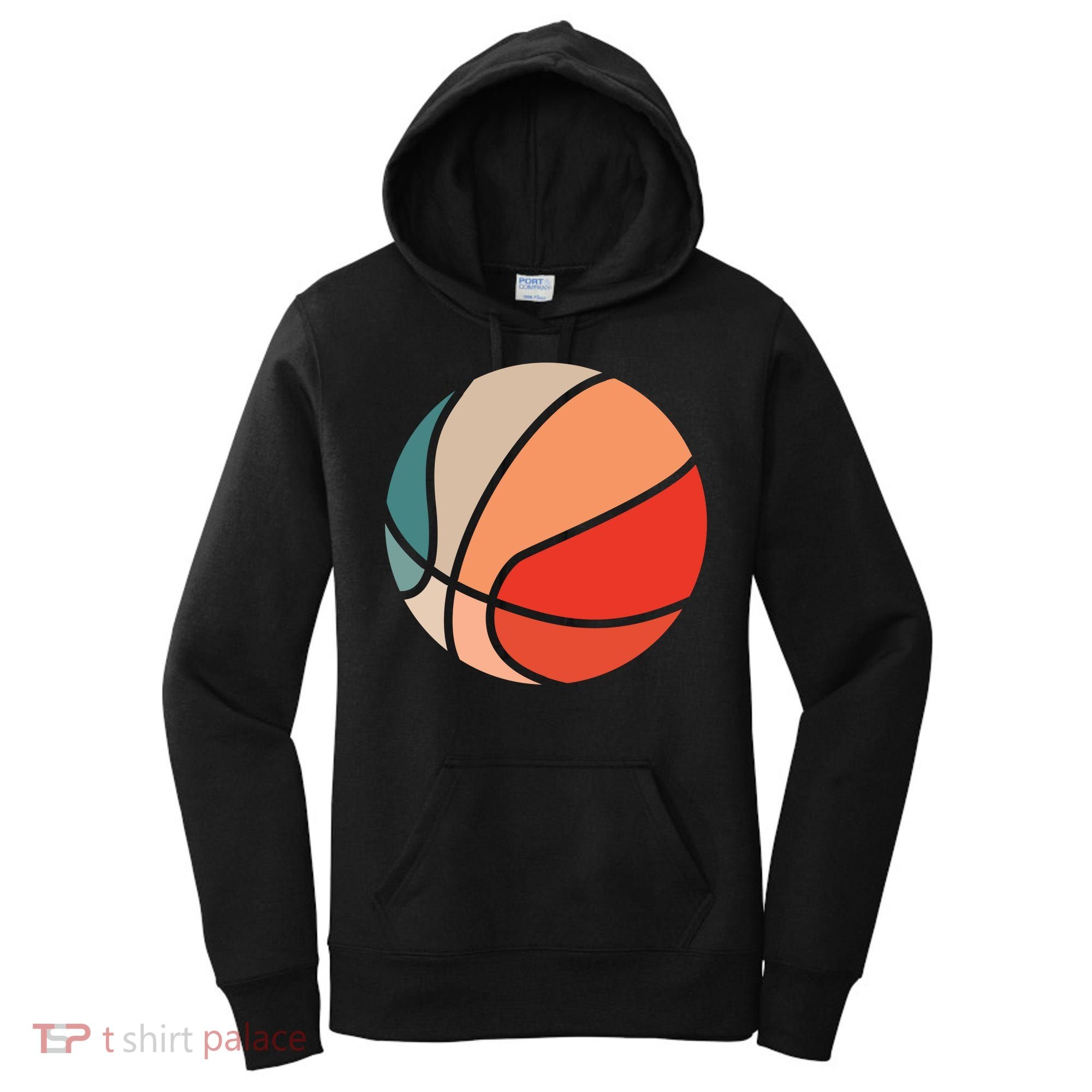 Retro Sunset Basketball Women's Hoodie