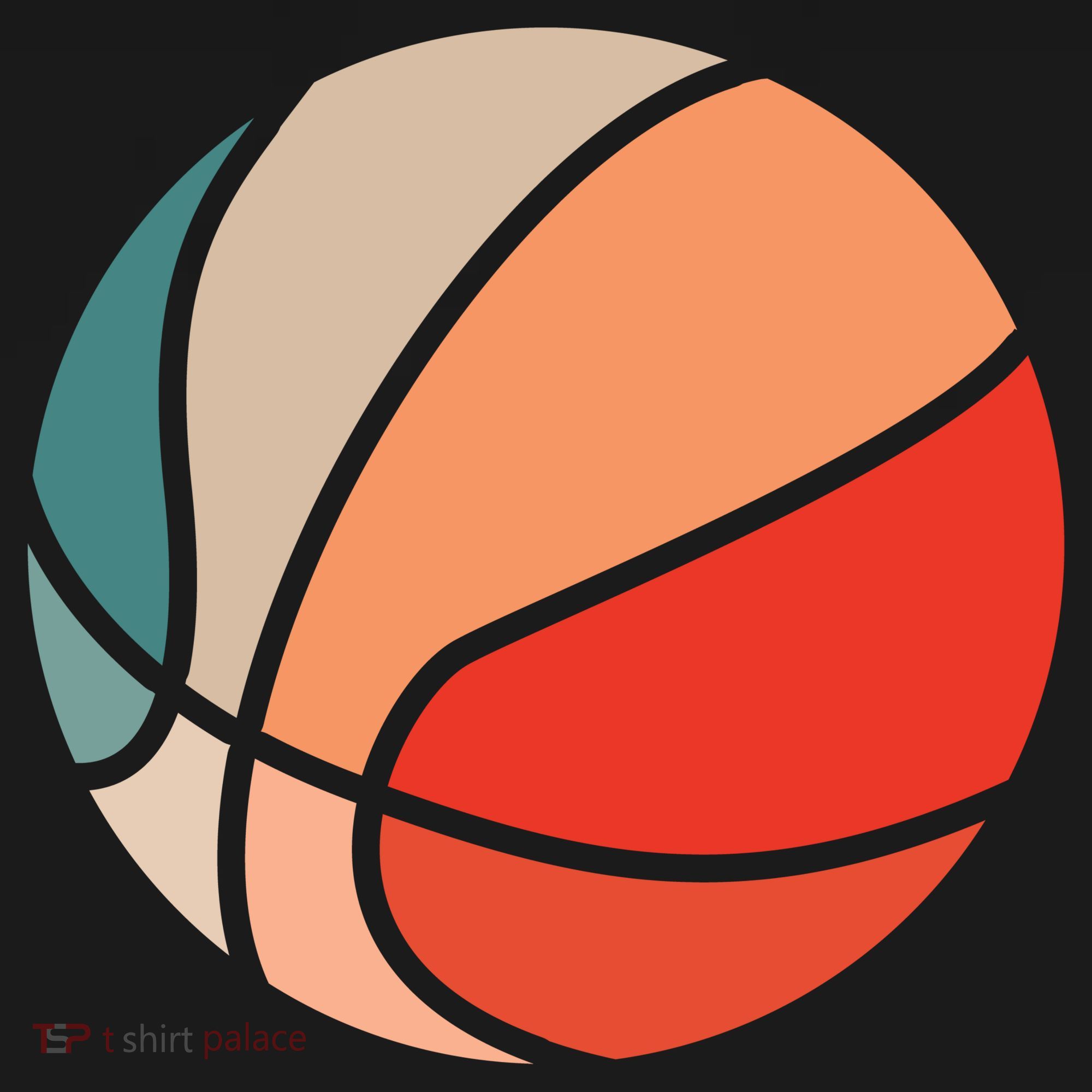 Retro Sunset Basketball Ornament