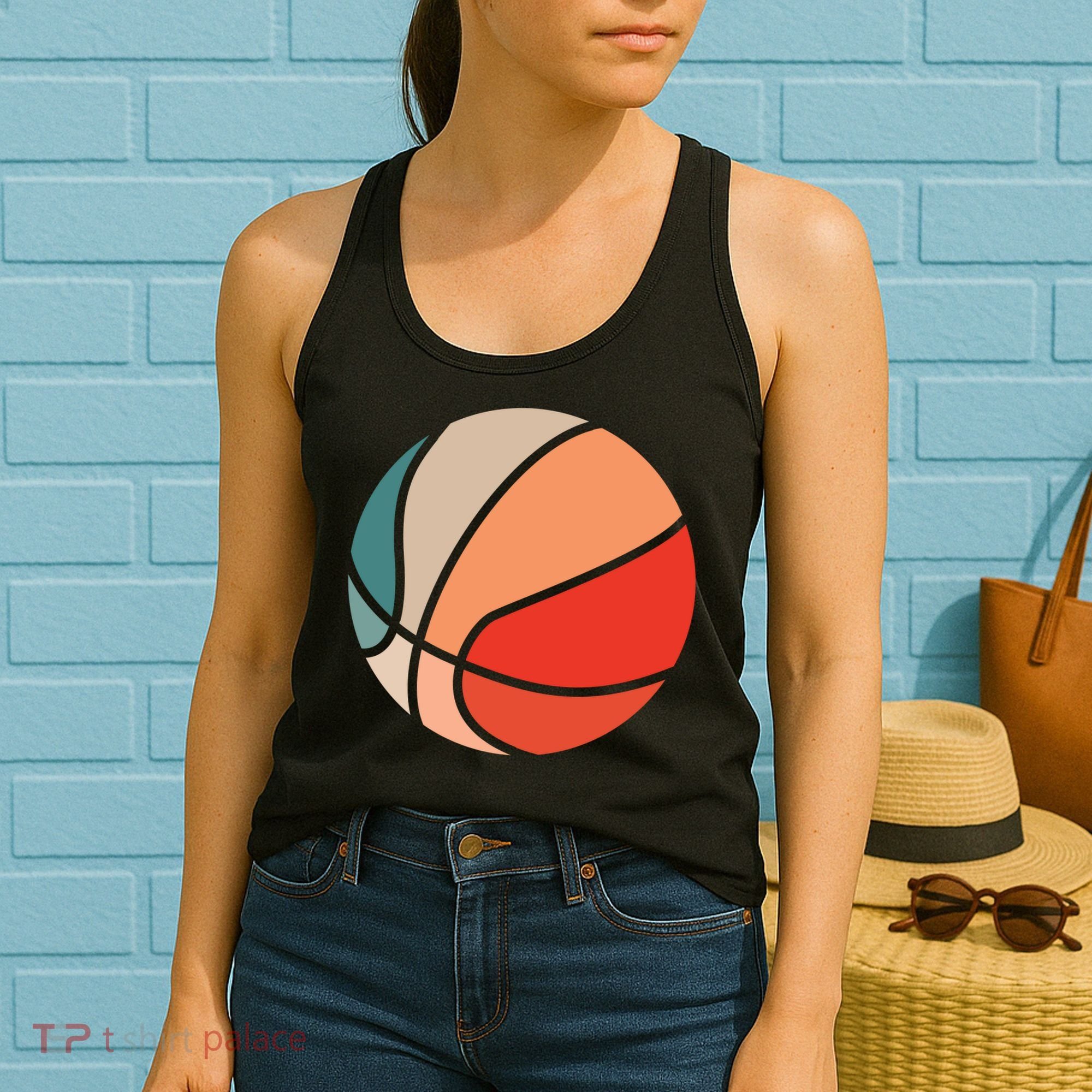 Retro Sunset Basketball Women's Tank Top
