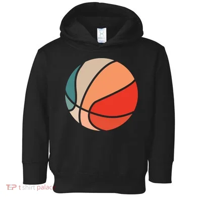 Retro Sunset Basketball Toddler Hoodie