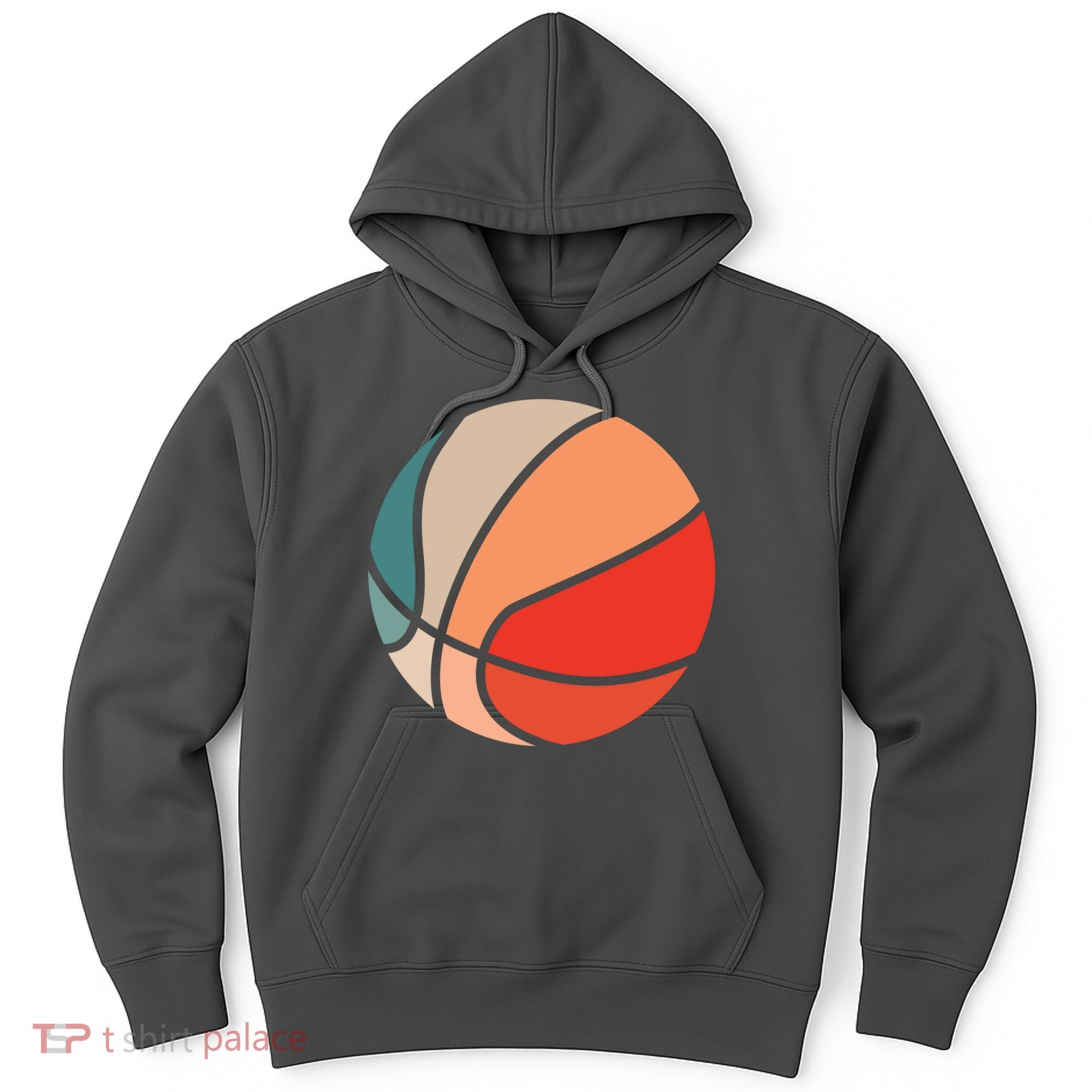 Retro Sunset Basketball Hoodie
