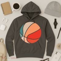 Retro Sunset Basketball Hoodie thumb 3