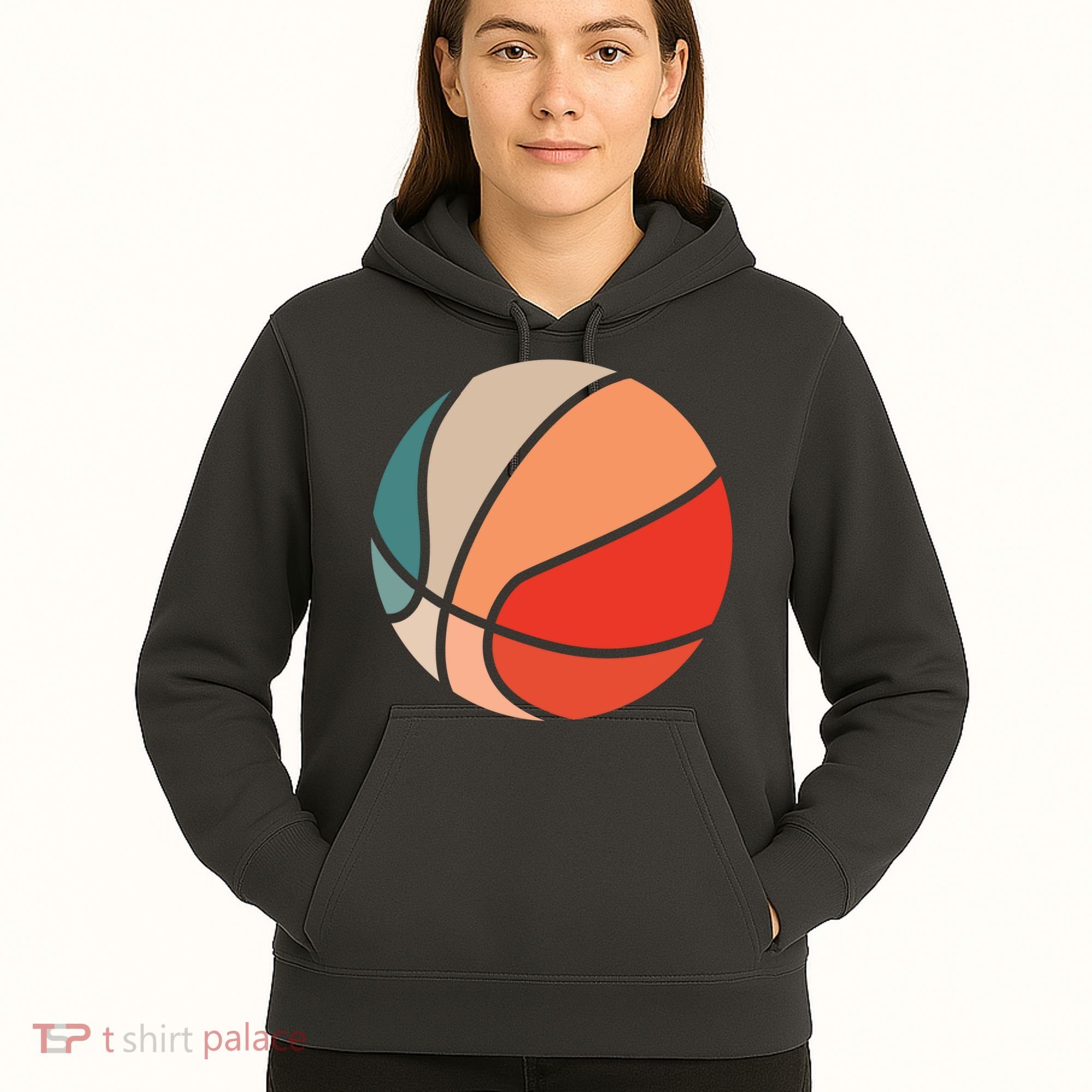 Retro Sunset Basketball Hoodie