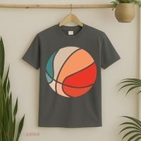 Retro Sunset Basketball T-Shirt thumb 2