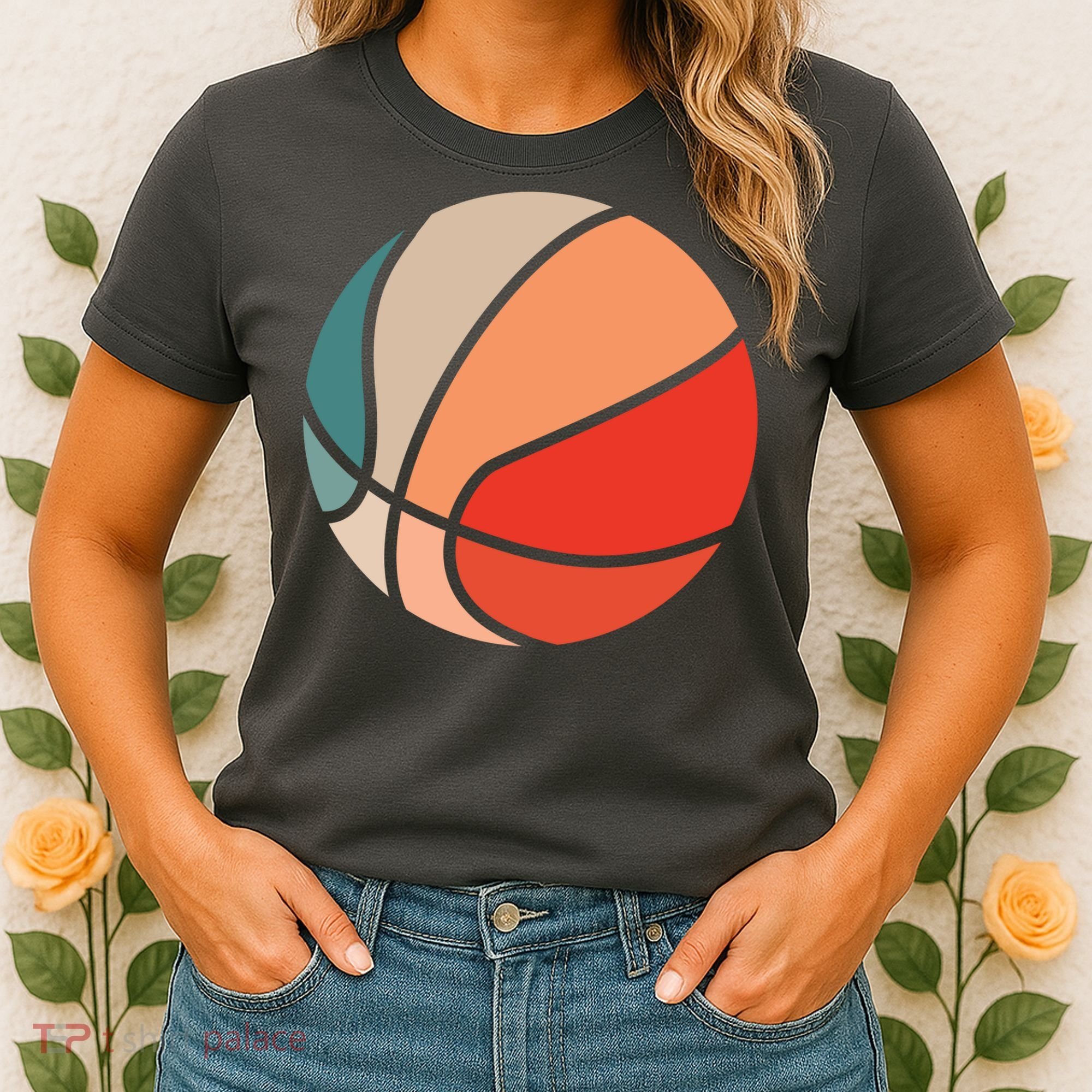 Retro Sunset Basketball Women's T-Shirt