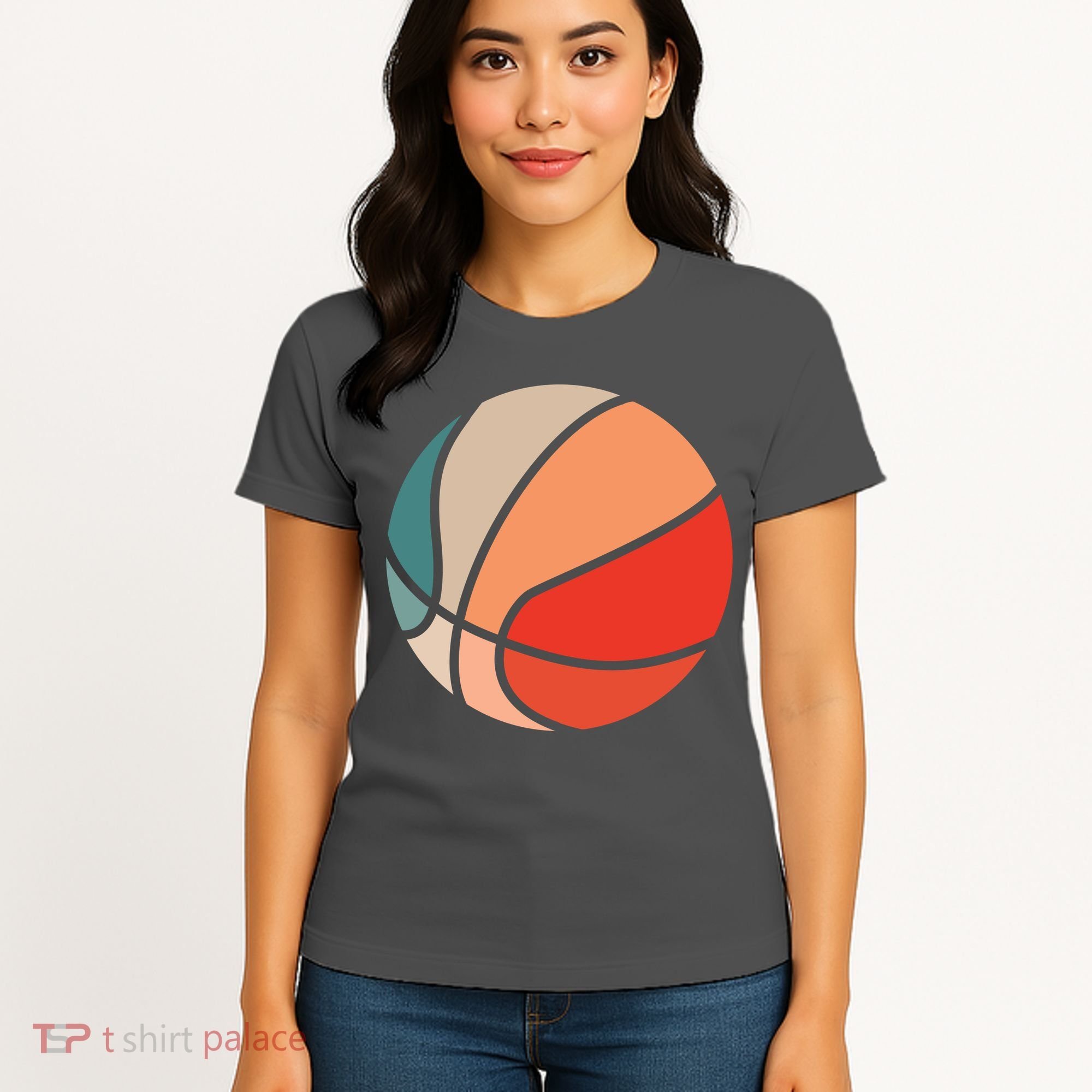 Retro Sunset Basketball Women's T-Shirt