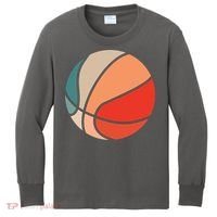 Retro Sunset Basketball Kids Long Sleeve Shirt thumb 0