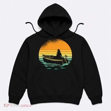 Retro Sunset Boat Hoodie