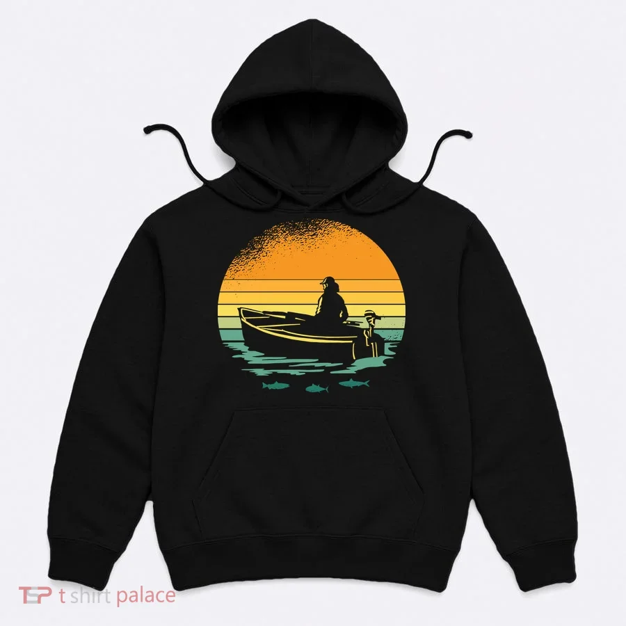 Retro Sunset Boat Hoodie