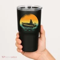 Retro Sunset Boat Tumbler thumb 2