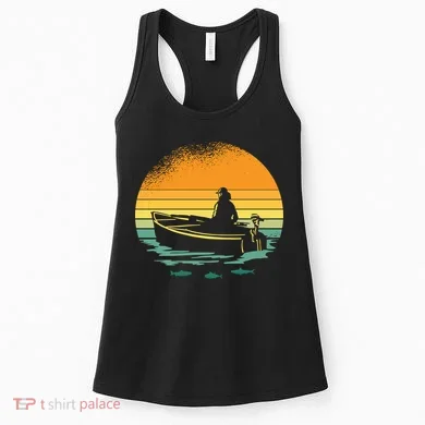 Retro Sunset Boat Women's Tank Top