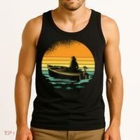 Retro Sunset Boat Tank Top thumb 3