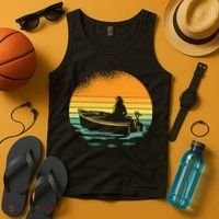 Retro Sunset Boat Tank Top thumb 4